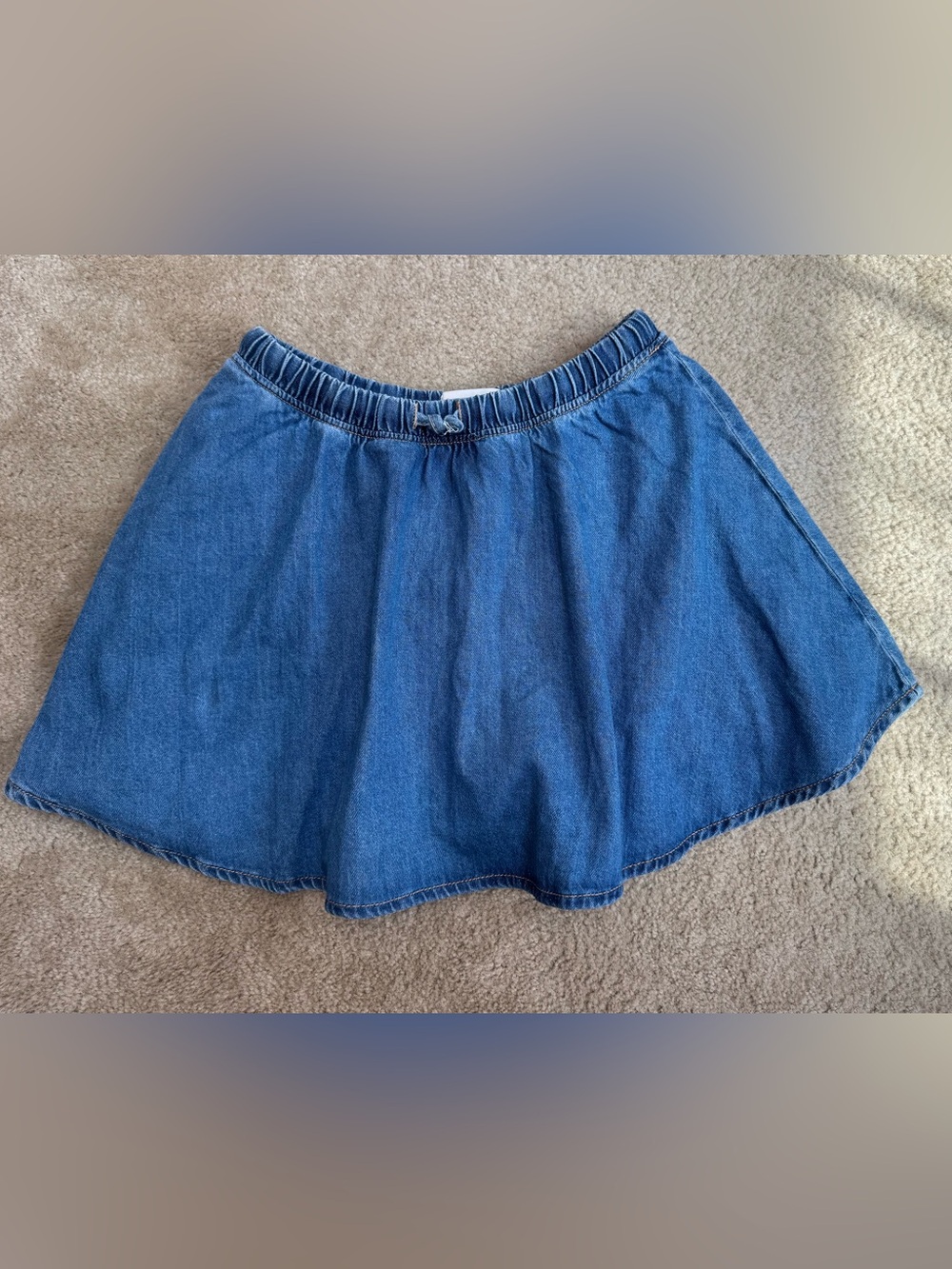 Zara Girls Sz 13/14 Years Blue Denim Flowey Skirt